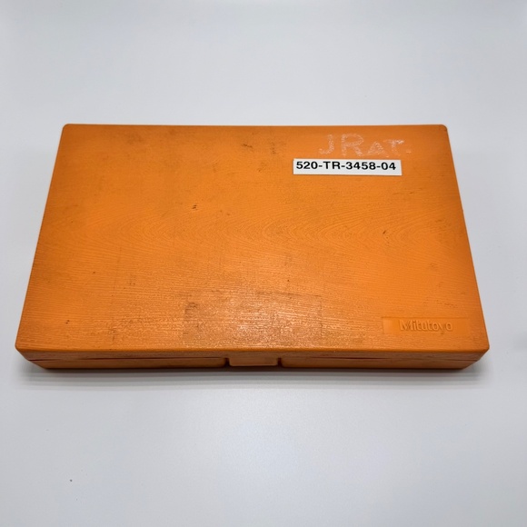 Mitutoyo 129-127 Depth Micrometer DMC 2.5 - 4 in orange hard case w/ foam insert - Picture 8 of 11